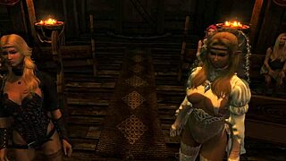 Meralin & Eralin in Skyrim BANG Hard in Wild Futanari Action!