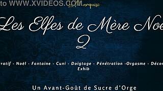 French dirty talk with squirting in holiday elf fantasy