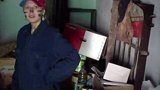 Feeling the thrill of dirty amateur sex in a private garage with that girl