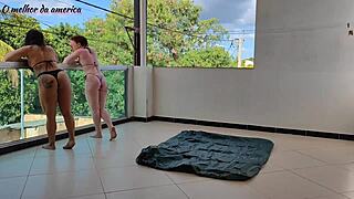 Boy Earns Reward By Fucking Two Milfs Hard In Lingerie