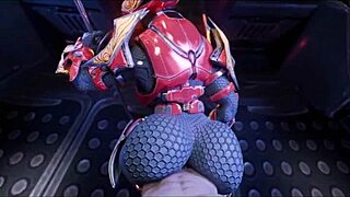 Female Sangheili Fucks Man With Monster Cock