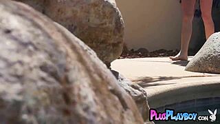 Black milf Autumn Lynn strips with Latina Mia Valentine