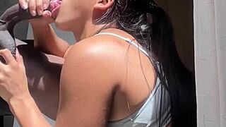 Big booty brunette wants her stepbrother's big black cock now