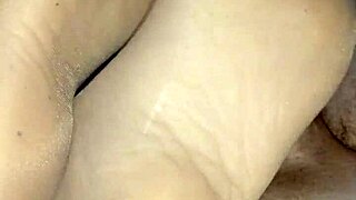 Homemade Footjob Teasing With Sheer Nylons And Dirty Toes