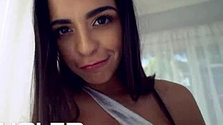 Latina babe's gaping ass gets fucked hard, messy facial on small tits in anal action.