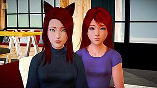 my new family game with redhead milf and brunette