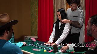 Hot Curvy Croupier Gets Free Use Fucking in Busy Casino