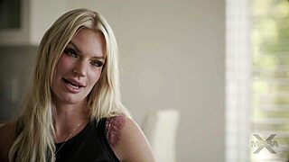 eating naughty blonde with two big cocks 😈