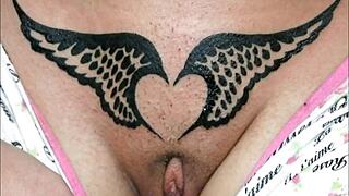 CRYSTAL BUTTERFLY TATTOO DESIGN WITH MUSIC VIBES