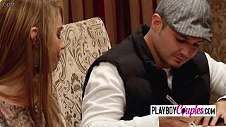 ashley and nick sign off the contract before heading out to play