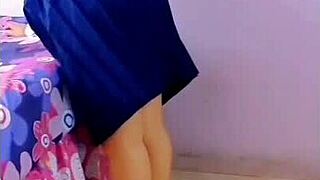 Drilled neighbor's wall and tight pussy outdoors