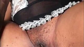 Black Maid Craves Young 18+ Guy for Hard Fucking in Homemade Clip