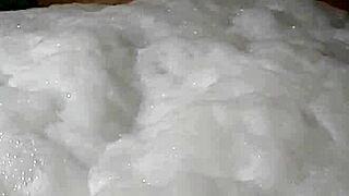 Cyno enjoys a solo bubble bath in costume.