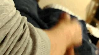 watch this filthy blonde squirt piss on the chair then lap it up