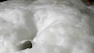 Cyno enjoys a solo bubble bath in costume.