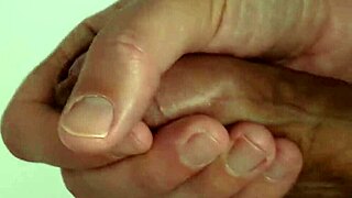 Close-up of solo masturbation session