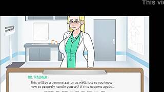 The Doctor Talks To The Patient In The Hospital Cartoon