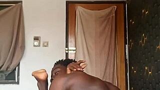 Black 18+ slut's pussy punished hard in garage