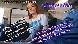 Risky Public Masturbation Inside Car for Hot Babe