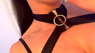 Tattooed Brunette Masturbates To Orgasm In Leather