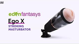 ego x stroking masturbator with suction cup for cumshot and handjob solo