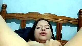 young latina daring you to join her solo masturbation session at home