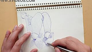 Quick Sketch Of Doggy-Style Foot Fetish In My Sketchbook