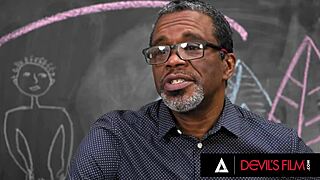 devilsfilm - cute teen 18+ angeline red bent over for naughty correction by old teacher in classroom