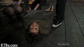 Girl feels punished in the garage