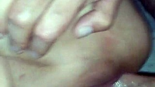 round 2 with her shaved pussy getting a creampie 😏