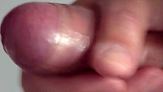 Close-up of solo masturbation session