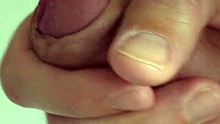 Close-up of solo masturbation session