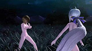 Kagamine Rin, Meiko, and Haku stun in full nude Project Diva mod