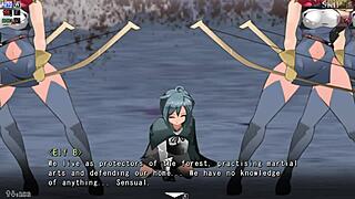 Can the tall elf defeat yume-same in this provocative scene?