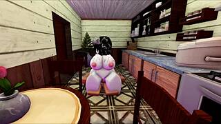 Wife Makes Meal Then Gets Fucked with Monster Cock in Her Big Ass