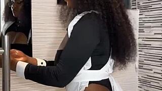 ebony maid caught riding her boss's big cock