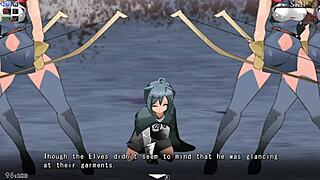 Can the tall elf defeat yume-same in this provocative scene?