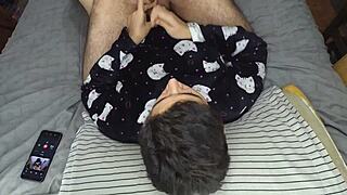 handjob and cum in mouth before bed, so sweet!