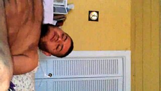 Beautiful Asian rides big Latino cock and gives blowjob in steamy scene