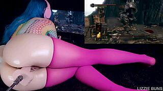 Dark souls fuck machine challenge 11 - iron golem cumming and squirting at the end