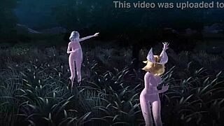 Kagamine Rin, Meiko, and Haku stun in full nude Project Diva mod