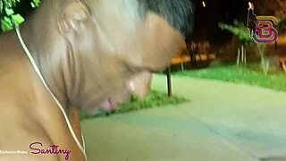 hot slut struggles with huge cock on street