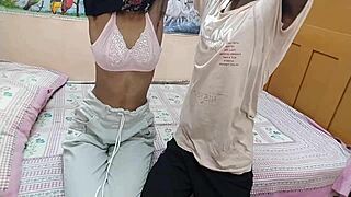 uh, indian stepsister dimple got wild with boyfriend at home, viral sex mess