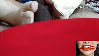 Hot sexy indian couple does footjob massage and fucks in pov 😍