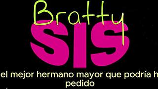 hey, my horny stepsister is nursing my cock back to health - spanish sub