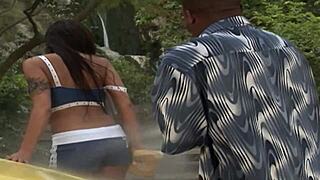 cytherea gets fucked in the canoe with sexy heels