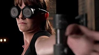 Hairy beauty squirts hard while fucked with dildo!