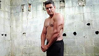 yuri gaucho brazilian muscle man with anaconda cock and big cumload