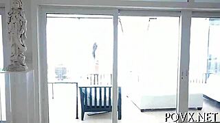 I'm this tiny teen with small tits, sucking and fucking his cock in POV