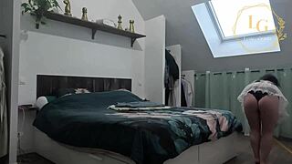 Lexie Grants as chubby sexy maid in hot cosplay outfit! 😍